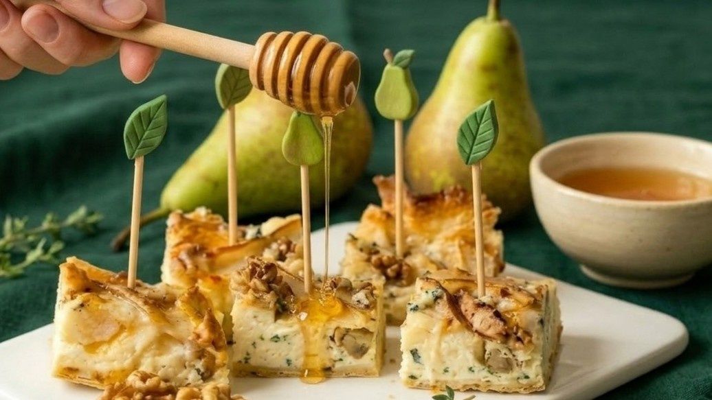Канапе из лаваша с грушей и сыром: удивите гостей за 40 минут