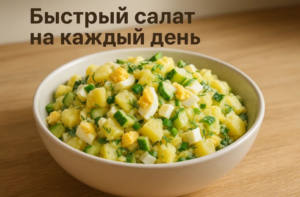 Салат с картошкой, яйцом и огурцом: быстро и вкусно