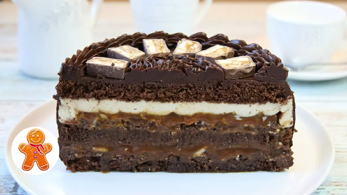 Попробуйте irresistibly вкусный торт "Сникерс"