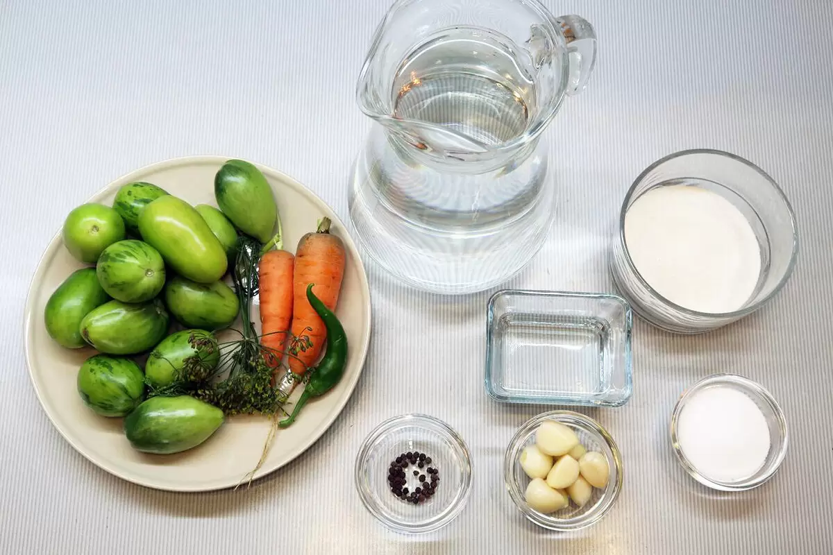 Фаршированные зелёные помидоры на зиму