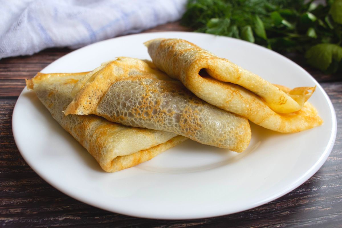 Нежные блинчики с куриной печенью