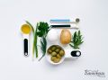 Теплый картофельный салат с яйцом и зеленью